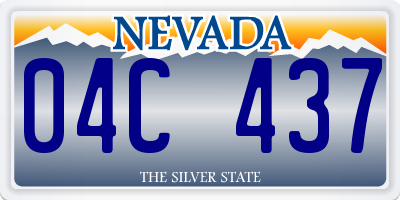 NV license plate 04C437