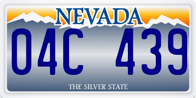 NV license plate 04C439