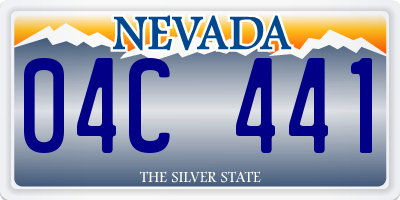 NV license plate 04C441