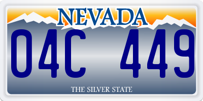 NV license plate 04C449