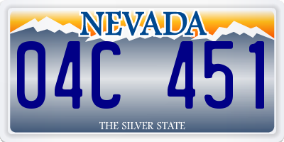 NV license plate 04C451