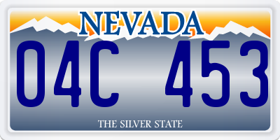 NV license plate 04C453