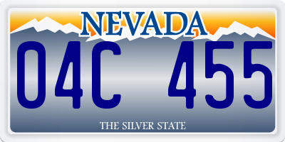 NV license plate 04C455