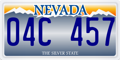 NV license plate 04C457