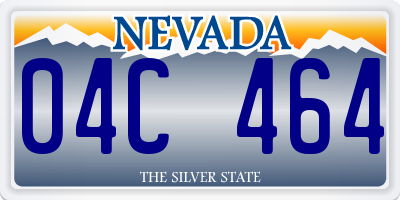 NV license plate 04C464