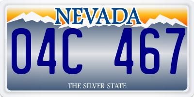 NV license plate 04C467