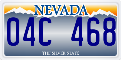 NV license plate 04C468