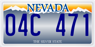 NV license plate 04C471
