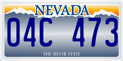 NV license plate 04C473