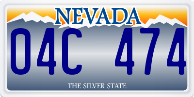 NV license plate 04C474