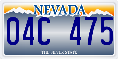 NV license plate 04C475