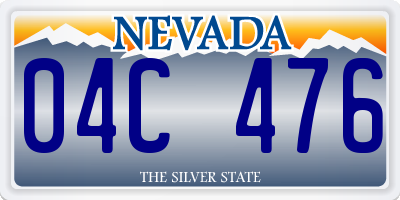 NV license plate 04C476