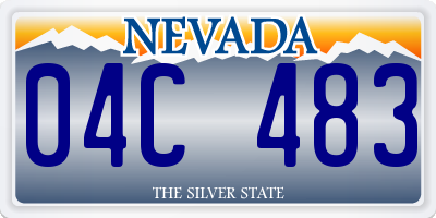 NV license plate 04C483