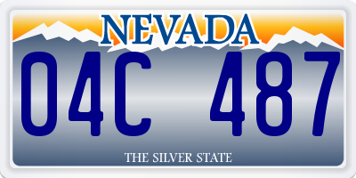 NV license plate 04C487