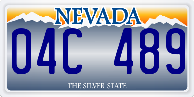 NV license plate 04C489