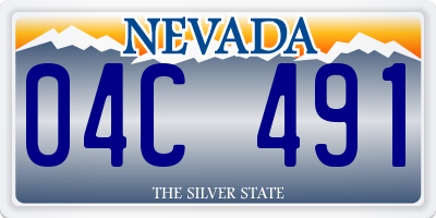 NV license plate 04C491