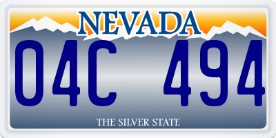 NV license plate 04C494
