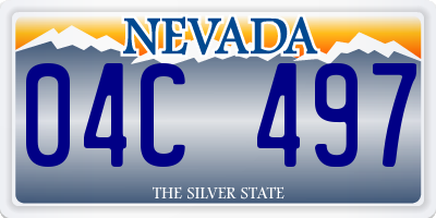 NV license plate 04C497