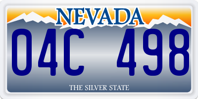 NV license plate 04C498