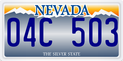 NV license plate 04C503