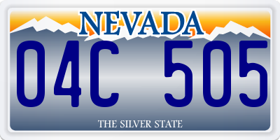 NV license plate 04C505