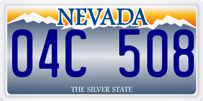 NV license plate 04C508