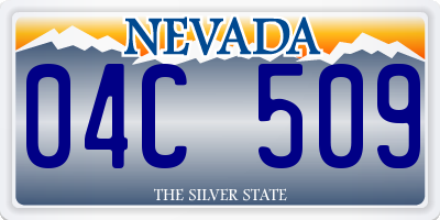 NV license plate 04C509