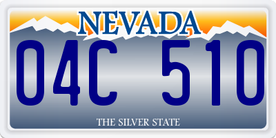 NV license plate 04C510