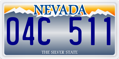 NV license plate 04C511