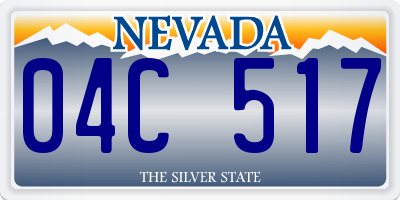 NV license plate 04C517