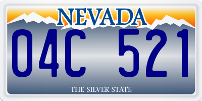 NV license plate 04C521