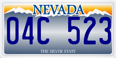 NV license plate 04C523