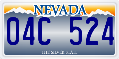 NV license plate 04C524