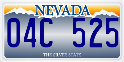 NV license plate 04C525