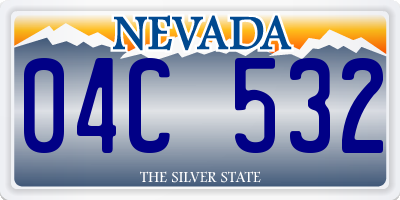 NV license plate 04C532