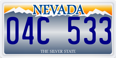 NV license plate 04C533