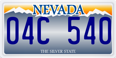 NV license plate 04C540