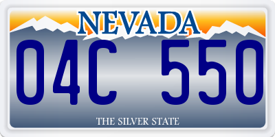 NV license plate 04C550