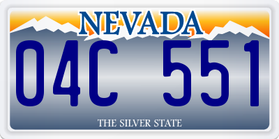 NV license plate 04C551