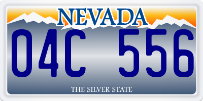 NV license plate 04C556