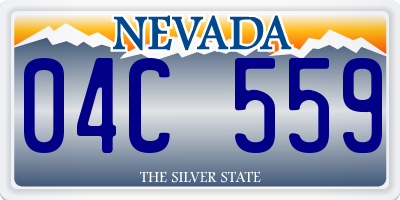 NV license plate 04C559