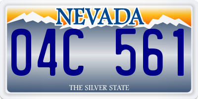 NV license plate 04C561