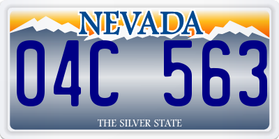 NV license plate 04C563