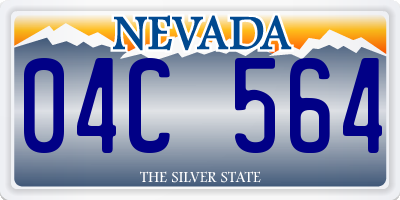 NV license plate 04C564