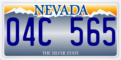 NV license plate 04C565