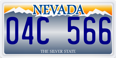 NV license plate 04C566