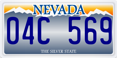 NV license plate 04C569