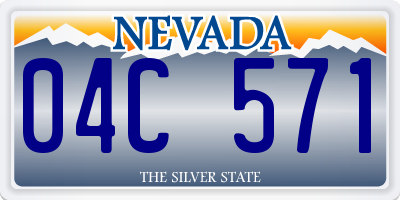 NV license plate 04C571