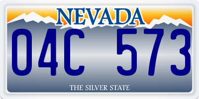 NV license plate 04C573