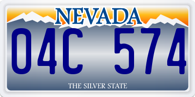 NV license plate 04C574